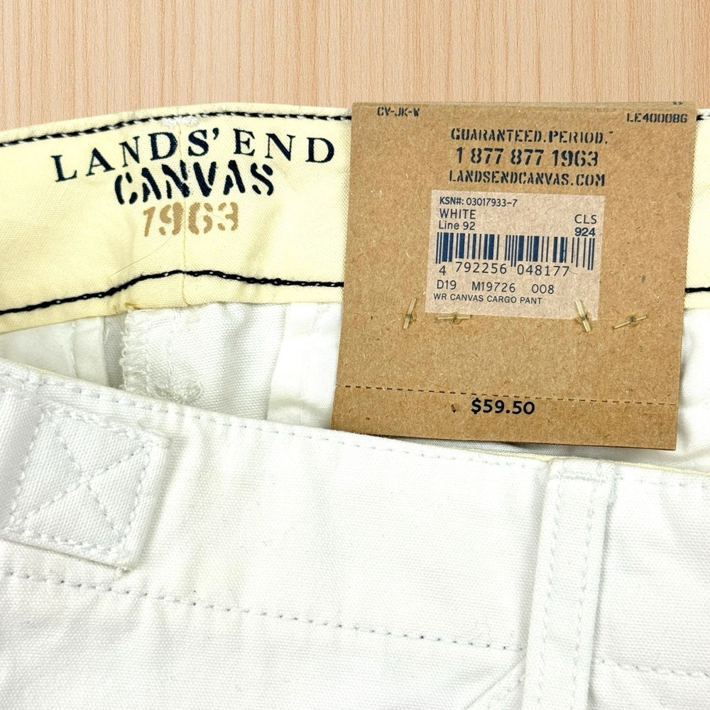 Land's End Women's Size 8 Low Rise Straight Leg Canvas Pants Heavyweight NWT $60 - Picture 12 of 13